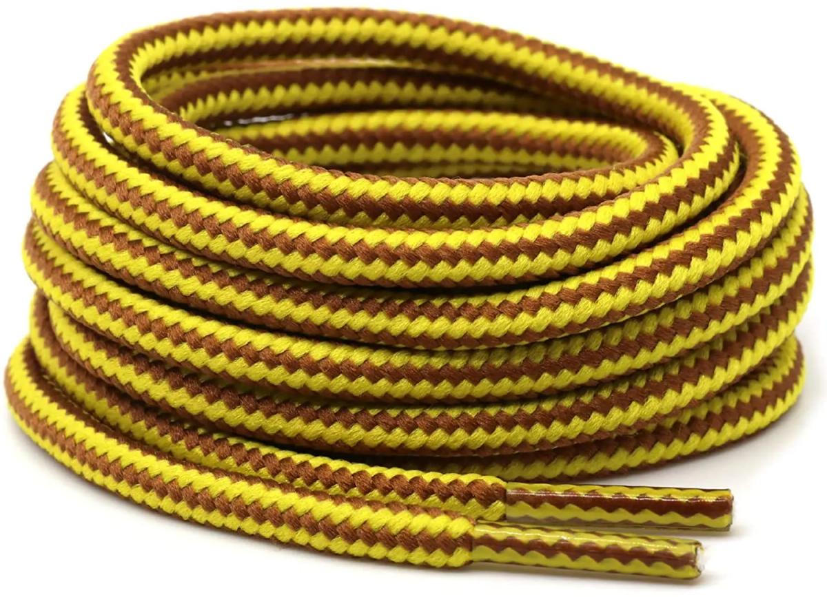 1 par de cordones de zapatos de doble Color a rayas de 18 colores, cordones redondos para zapatillas de deporte al aire libre, cordones de botas de algodón, cordones de 70CM 90CM 120CM 150CM