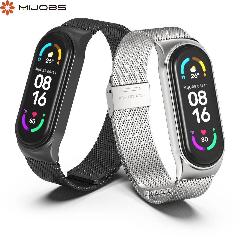 Correa Milanesa de Metal para Xiaomi Mi Band 5, 6, 7, 8, 9, Mi Band 4, Mi Band 3