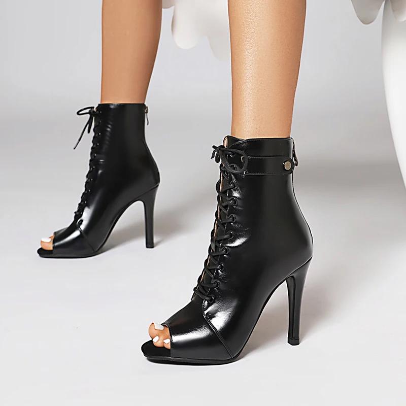 Botas de fiesta de marca 2025 para mujer, tacones de aguja sexis, calzado para mujer, zapatos de tacón para baile latino, 2024 para salón de baile