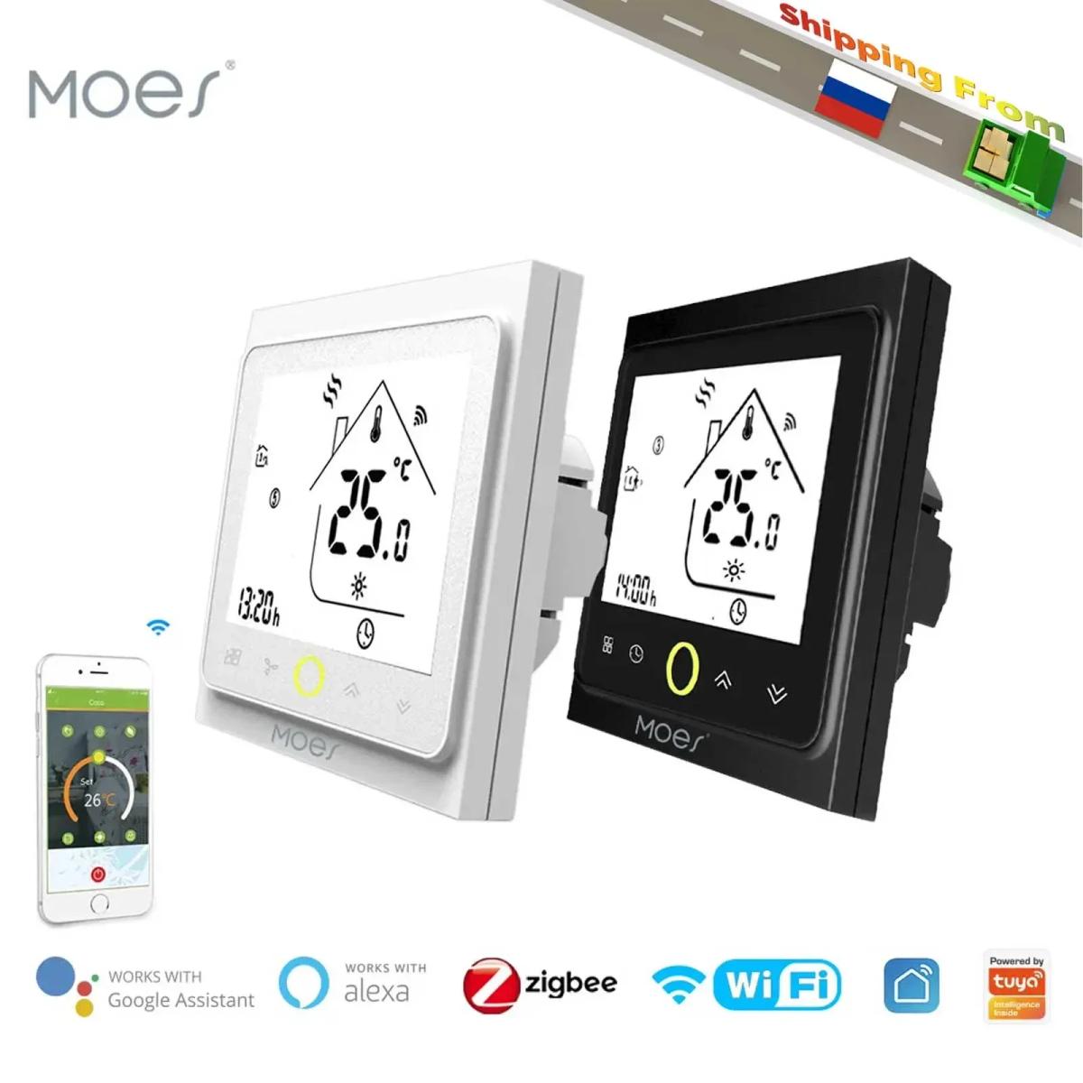 Moes WiFi agua inteligente/calefacción de suelo eléctrico termostato caldera de Gas controlador de temperatura Alexa tuya Google Home voz Zigbee Control