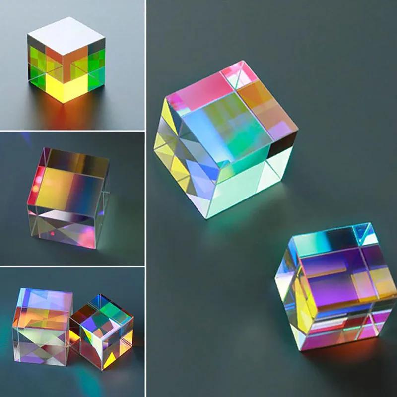 Cubo dicroico x-cube de vidrio óptico, Cubo de diseño, Prisma RGB, combinador, divisor, regalo educativo, clase de física, juguete educativo