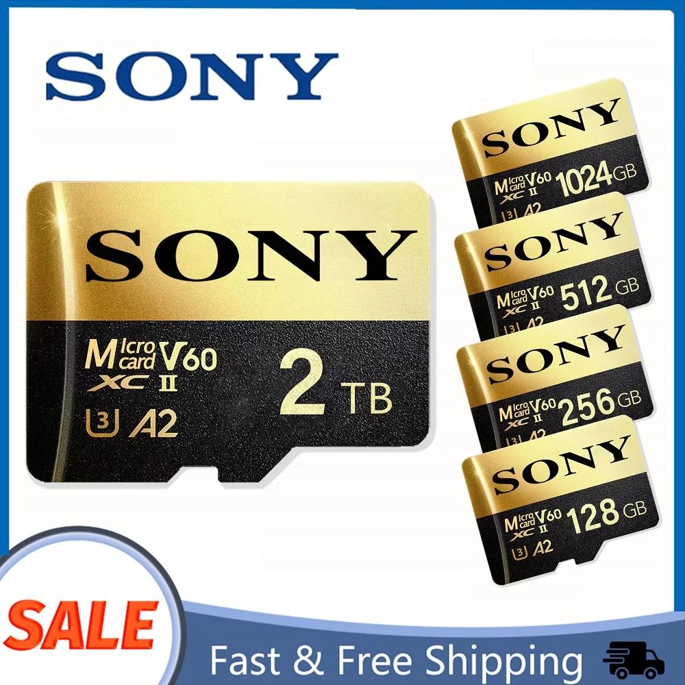 Tarjeta Micro SD SONY de 2TB, tarjeta de memoria SD de alta velocidad, 128GB, 256GB, 512GB, tarjeta Flash MicroSD C10 TF para teléfono Xiaomi, cámara, mesa y PC