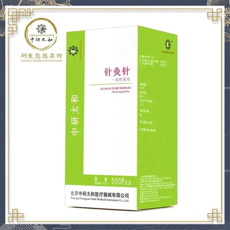 ZHONGYAN TAIHE 500/Caja Agujas de Acupuntura Agujero de Masaje de Belleza Estéril Desechable Afilado Acupuntura con Tubo 5 Años de Validez