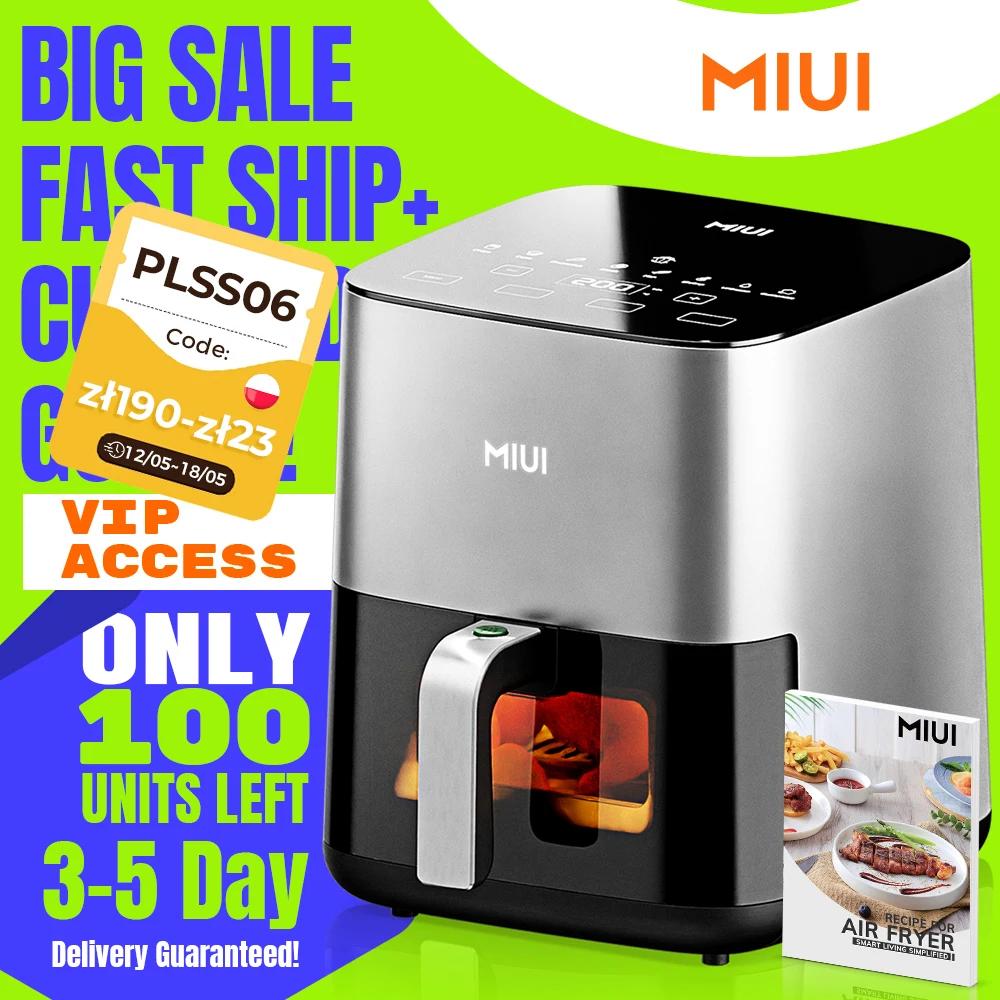 MIUI 5L Air Fryer, Electric Hot fryer Oven Oilless Cooker with Touch Control & Nonstick Basket & Visible Window, Family Size