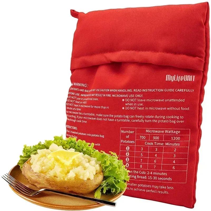 Bolsa para cocinar patatas en microondas para cocina, patata al horno, bolsa para cocinar patatas en microondas, bolsa para almacenamiento de patatas para horno microondas