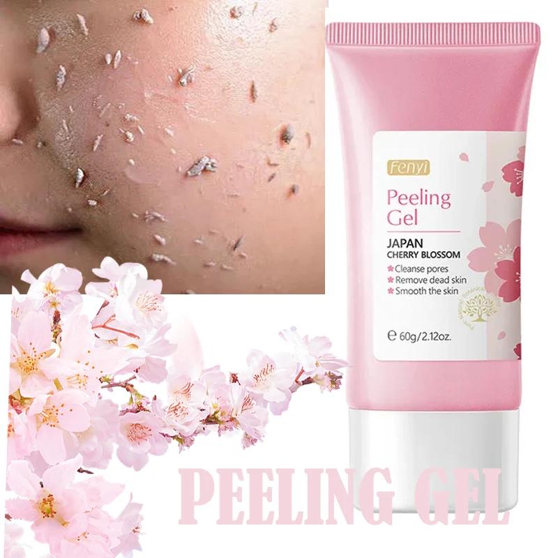 Gel exfoliante Facial de 60g, cuidado de la piel, blanqueamiento, crema hidratante, reparación, limpiador Facial, tratamiento de espinillas y acné, crema Facial para eliminar