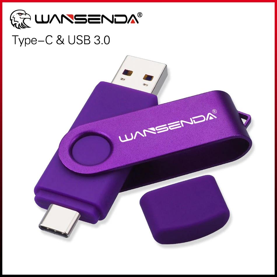 WANSENDA-Memoria USB con salida USB 3.0 y tipo C, flash drive 2 en 1 de gran velocidad, pen drive disponible en 512 GB, 256 GB, 128 GB, 64 GB, 32GB y 16 GB, OTG, novedad