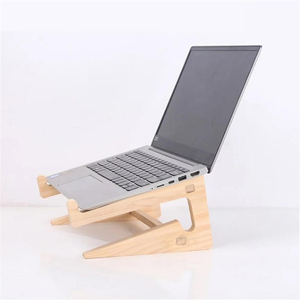 Soporte Universal de madera para ordenador portátil, Base desmontable, soporte de refrigeración para ordenador, adecuado para Notebook, portátil, tableta, 10-17 pulgadas