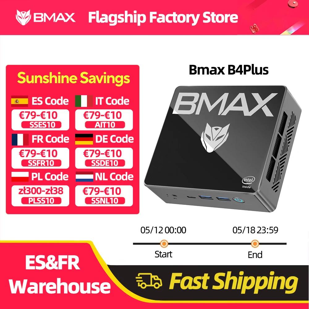 Bmax B4 Plus Mini Pc Windows 11 Pc Intel N100 16Gb 512Gb Ssd 2*Hdmi 1*Type-C Supports 4K@60Hz 750Mhz Intel Uhd Graphics