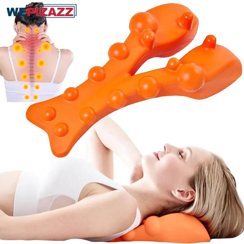 Cervical Traction Device,Neck Stretcher Massager for Neck Pain,Shoulder Stretcher,Trigger Point Massager Tool,Neck Relief Device