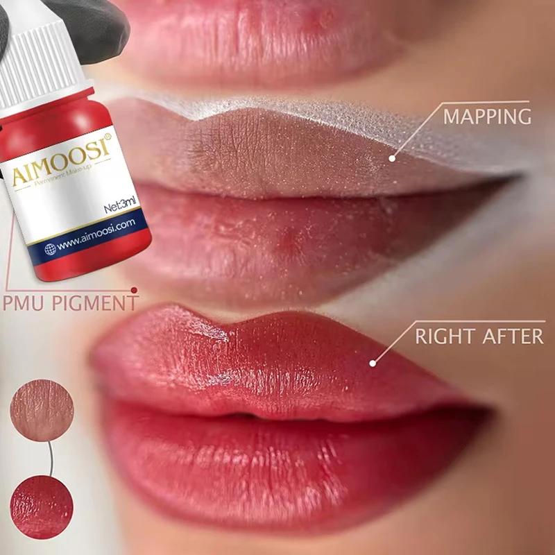 Tinta de tatuaje Nano pigmento colores lechosos para juegos de maquillaje semipermanente tinte ceja delineador de ojos labios belleza 3ml pigmentos Microblading