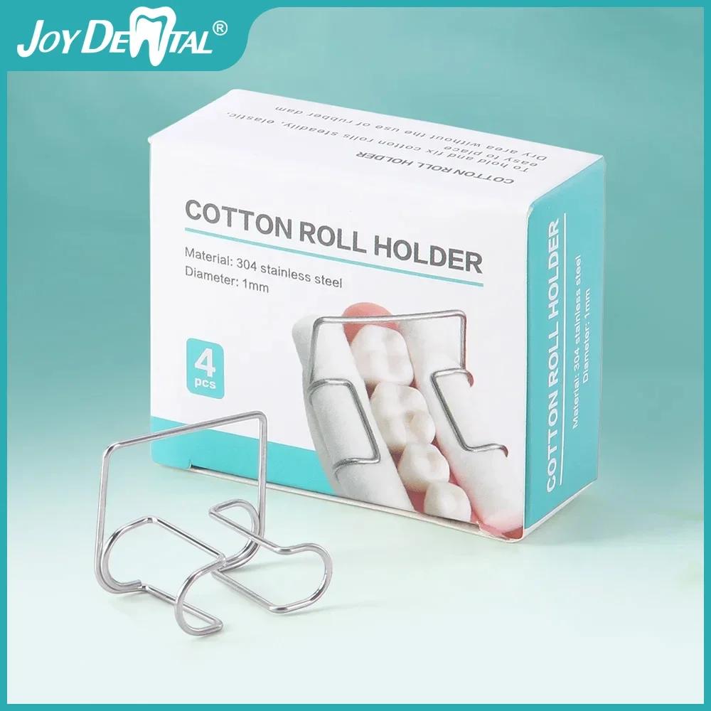 4pcs/Box Dental Cotton Roll Holder Clip Orthodontic Stainless Steel Tool Clinic Ortho Lab Supplies Cotton Holder Autoclavable