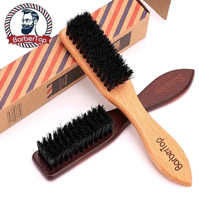 Peluquería mango de madera peluquería cepillo de Limpieza del cabello suave Retro cuello plumero roto quitar peine herramientas de salón de estilismo del cabello