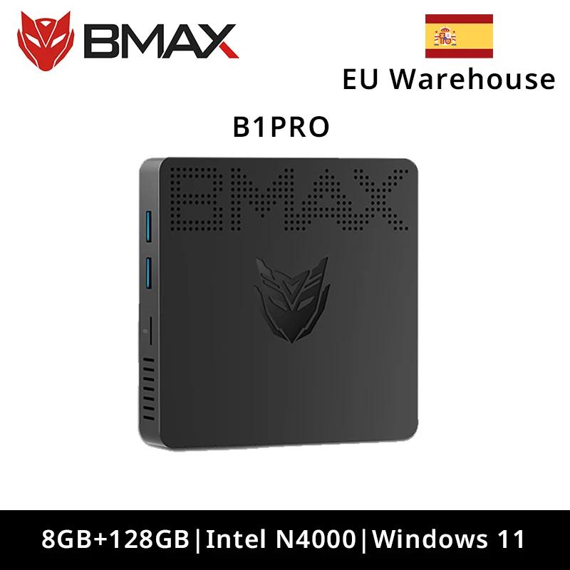 BMAX Mini PC B1PRO Windows 11 Pro 8GB RAM 128GB ROM N4000 Micro Desktop Computer Dual-Band WiFi mini pc