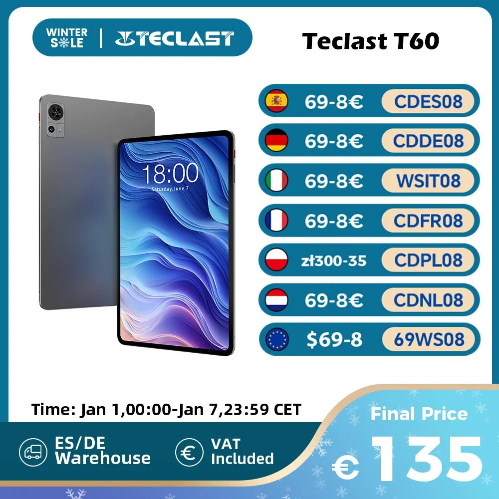 Teclast T60 12 inch tablet Android 14 2000x1200 T620 8 Core CPU Max 20GB RAM 256GB ROM 4G LTE type C 8000mAh Widevine L1