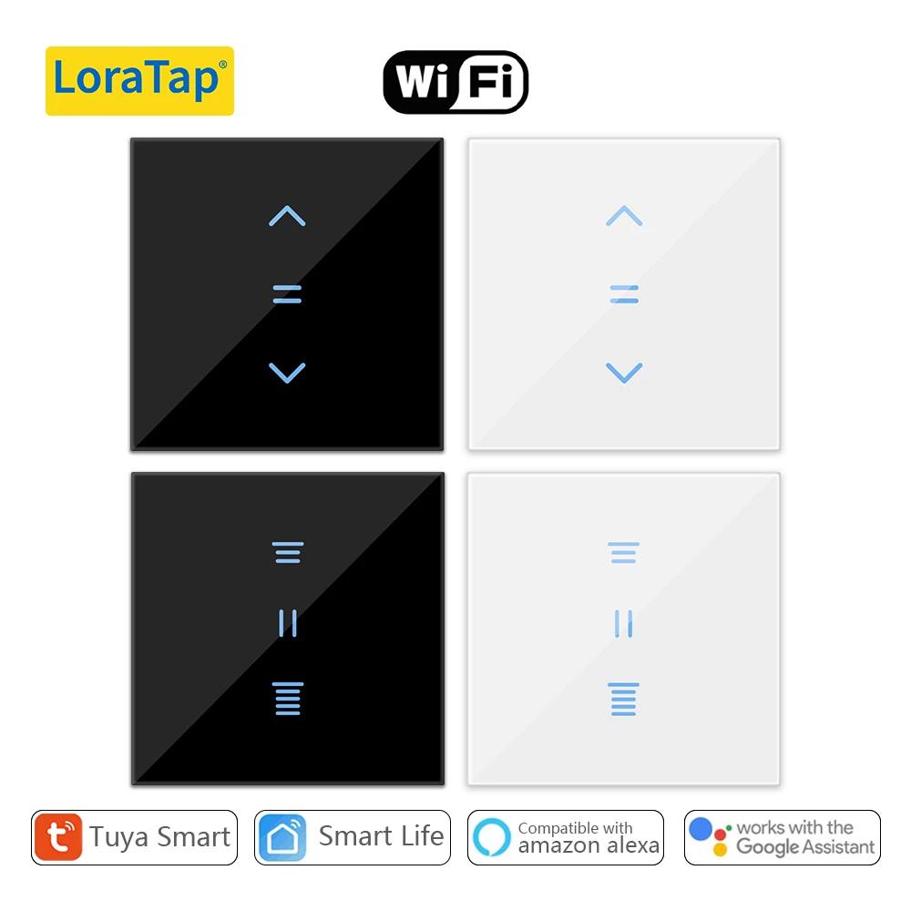 LoraTap Tuya Smart Life WiFi cortinas persianas interruptor persianas enrollables interruptor de Motor estilo retroiluminado Google Home Alexa Control de voz